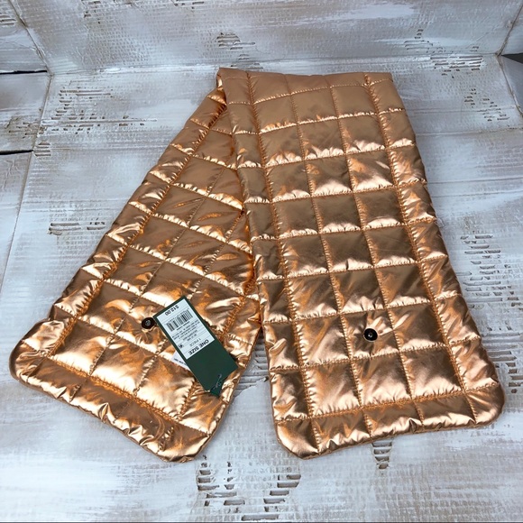 NWT Wild Fable rose gold metallic puffer scarf - Picture 3 of 4